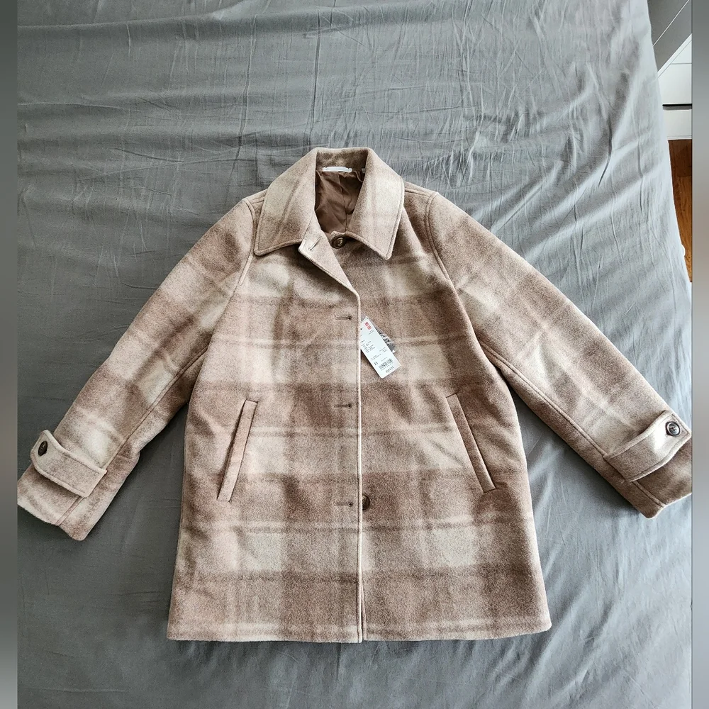 NWT Oversized Plaid Coat - Picture 3 of 6